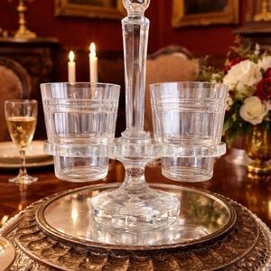 Vintage 1920S French Lead Glass Serving Set